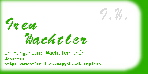iren wachtler business card